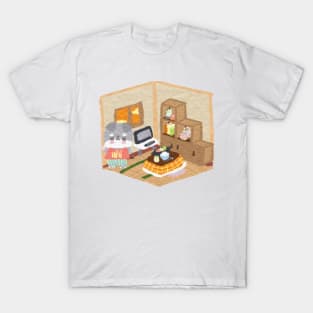 Hima-chan the Relaxing puppy's Japanese-style home T-Shirt